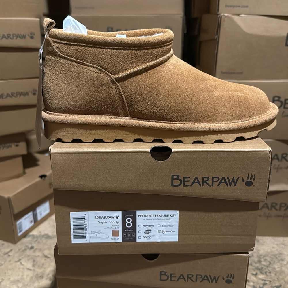 BearPaw Tan Ankle Boots
